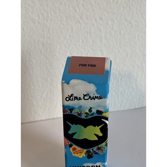 Lime Crime Unicorn Lipstick Pom Pom NEW **DISCONTINUED** NIB Rare Apricot Beige - Picture 4 of 5